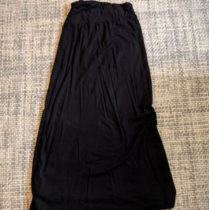 Boho full length black skirt
